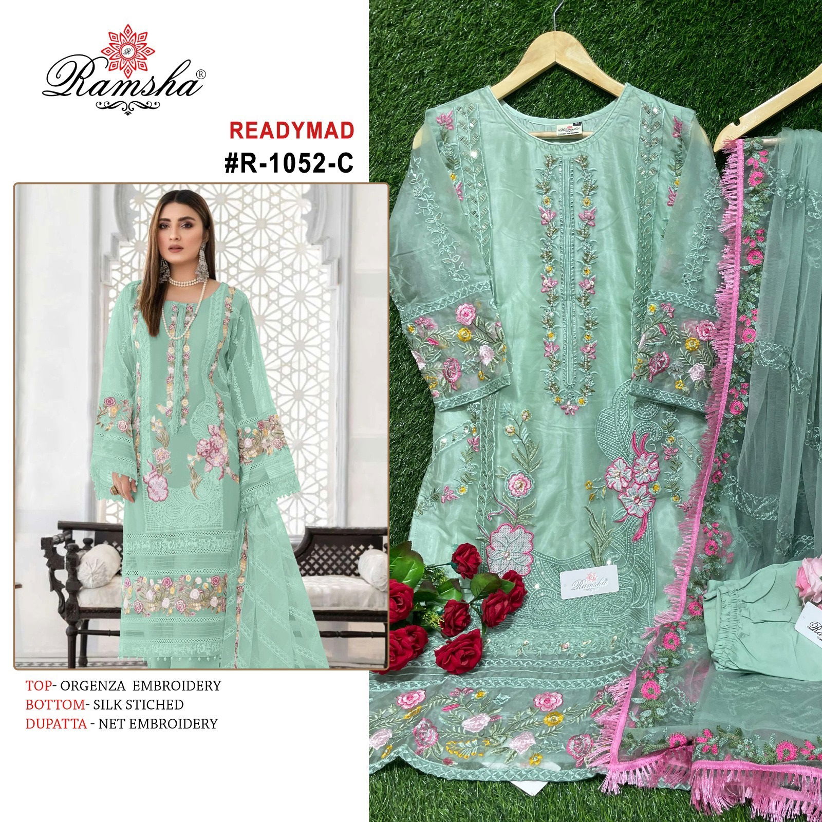 R 1052 By Ramsa Pakistani Suis Catalog